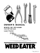 Weed Eater 176840 Owner's Manual