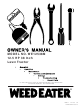 Weed Eater 184071 Owner's Manual