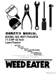 Weed Eater 186913 Owner's Manual