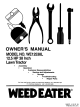 Weed Eater LAWN TRACTOR WE12538L Owner's Manual