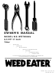 Weed Eater 186100 Owner's Manual