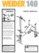 Weider WEBE13810 User Manual