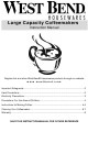 West Bend 59055 Instruction Manual
