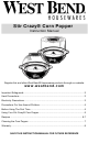 West Bend 6 quart Instruction Manual