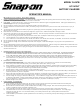 Snap-On YA167B Operator's Manual