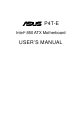 Asus P4T-E User Manual