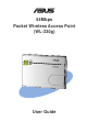 Asus 54Mbps Pocket Wireless Access Point WL-330g User Manual
