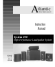 Atlantic Technology System 250 Instruction Manual