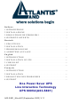 Atlantis Land A03-S801 User Manual