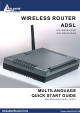 Atlantis Land WIRELESS ROUTER ADSL A02-RA210-W54 Quick Start Manual