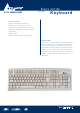 Atlantis Land Easy White Keyboard A04-K1001 Specifications