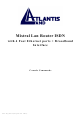 Atlantis Land Mistral Lan Router ISDN Command Manual