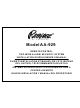 Audiovox Rampage AA-929 Installation Manual & Owner's Manual