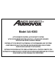 Audiovox Auto Security AA-9300 Installation Manual & Owner's Manual