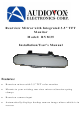 Audiovox RVM35 Installation & User Manual