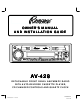 Audiovox AV-428V Owner's Manual And Installation Manual