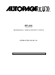 Auto Page Professional Vehicle Security System RF-215 Operation Manual