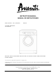 Avanti W892F Instruction Manual