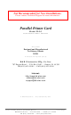 B&B Electronics Parallel Printer Card PIOC User Manual