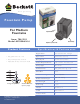 Beckett Fountain Pump M250AUL16 Specifications