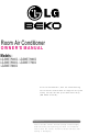 LG Beko LG-BKE 7500 D, LG-BKE 7600 D, LG-BKE7650 D, LG-BKE 7700 D, LG-BKE 7800 D Owner's Manual