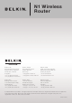 Belkin N1 WIRELESS ROUTER P75170EI User Manual