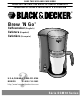 Black & Decker DCM18 Series Use And Care Book Manual