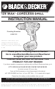 Black & Decker LDX112 Instruction Manual