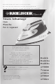 Black & Decker Steam Advantage F1055 Use And Care Book Manual