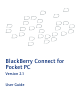 Blackberry BLACKBERRY CONNECT FOR POCKET PC 2.1 User Manual
