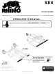 RHINO FC-0007 Operator's Manual