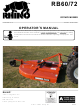 RHINO RB60/72 Operator's Manual