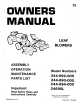 MTD 244-692-000 Owner's Manual