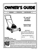 MTD 030 thru 062 Owner's Manual