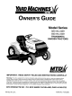 Yard Machines 840 thru 849 Owner's Manual