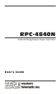WTI RPC-4840N User Manual