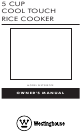 Westinghouse WST3007ZE Owner's Manual
