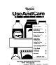 Whirlpool EDZZDQ Use And Care Manual