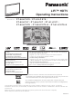 Panasonic LIFI PT-56LCX70 Operating	 Instruction
