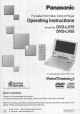 Panasonic PalmTheater DVD-LV75 Operating Instructions Manual