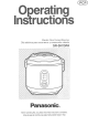 Panasonic SR-SH15PA Operating Instructions Manual