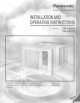 Panasonic CW-C60YU Installation And Operating Instructions Manual