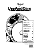 Whirlpool RF360BXY Use And Care Manual