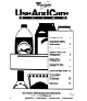Whirlpool 3VED23DQ Use And Care Manual
