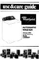 Whirlpool LA5OOOXP Use And Care Manual