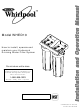 Whirlpool WHED10 Installation & Operation Manual