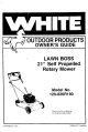 White Outdoor Products 129-826R190 Lawn Boss Owner's Manual