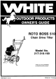 White Outdoor Products ROTO BOSS 510 217-310-190 Owner's Manual