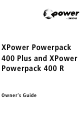 Xantrex XPower Powerpack 400 Plus Owner's Manual