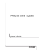 Xantrex PROwatt 1000 Owner's Manual